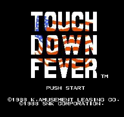 Touch Down Fever (Japan) Title Screen